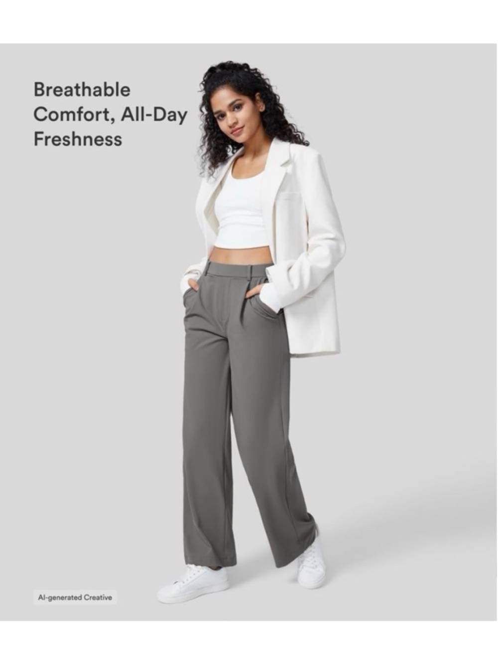 Halara Flex DayStretch High Waisted Straight Leg Work Pants XL Silent Storm NWT